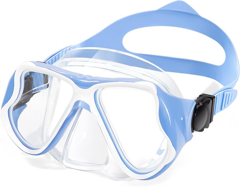 Freela 2 Pack Kids Swim Goggles Mask for Boys Girls 3-14, Tempered Glass Lens 180° HD View with Nose Cover for Pool Beach - Image 1